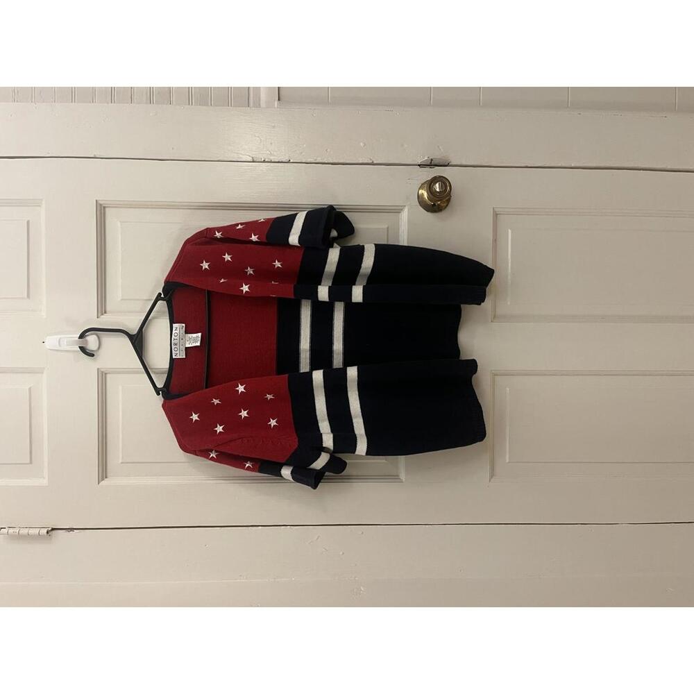 Norton Studio Women's Colorblock Cardigan Sweater - Large